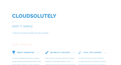 Desktop Screenshot of cloudsolutely.com